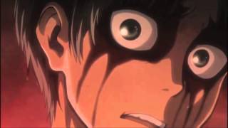 Erens First Transformation  Attack on Titan English Dub with JAPANESE ROAR [upl. by Nytsyrk]