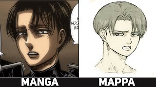 Manga vs Mappa Character Drawings Comparison  Attack on Titan Season 4 [upl. by Pudendas902]