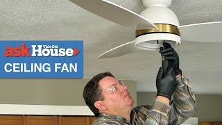 How to Replace a Ceiling Fan  Ask This Old House [upl. by Ora]