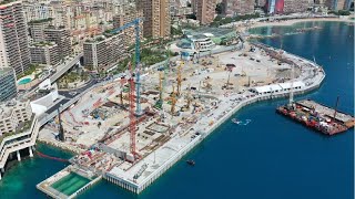 Monaco Expands LAND Into the Sea Monacos Land Reclamation Megaproject UPDATE 2024 [upl. by Desmund]