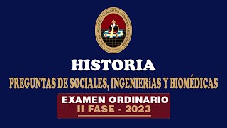 14 PREGUNTAS DE HISTORIA ADMISIÓN A LA UNSA ORDINARIO II FASE 2023 [upl. by Newg]