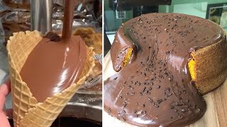 The Most SATISFYING Chocolate Cake Recipes  So Tasty Chocolate Cake Decorating Ideas [upl. by Nnaes]