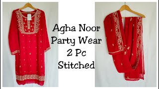 Agha Noor Stitched 2Pc Chiffon Heavily Embroidered [upl. by Jacinthe]