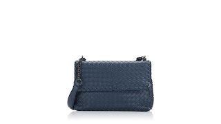 Bottega Veneta Nappa Intrecciato Olimpia Small Shoulder Bag Blue [upl. by Lavona]