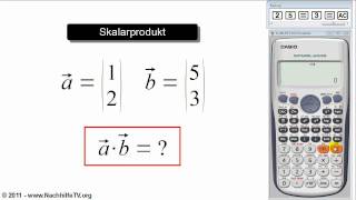 Skalarprodukt berechnen mit Taschenrechner [upl. by Binah]