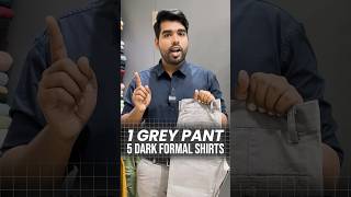 5 Best matching dark shirts for grey pant  grey pant outfits mensfashion menswearstyle greypant [upl. by Nemraciram]