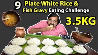 Record Breaking 9 PLATE 8 lb WHITE RICE amp FISH GRAVY amp CURD EATING CHALLENGE  Destroyed [upl. by Aniretak]