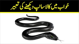 🐍Khwab mein Kala sanp dekhna tabeer  Black Snake in Dream  Khwabon ki Tabeer Episode 90 [upl. by Phylys]