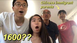 2018 PSAT  DEC SAT SCORE REACTION W MY ASIAN PARENTS [upl. by Gasper]