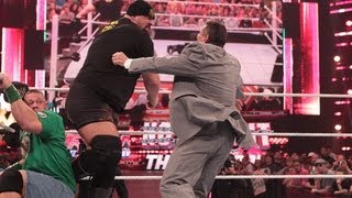 Big Show knocks out Mr McMahon Raw June 11 2012 [upl. by Zimmer914]