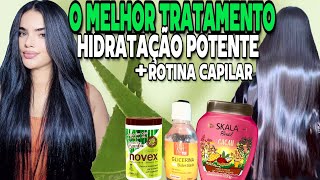 A MELHOR HIDRATAÇÃO SALVA CABELO E PARA A QUEBRA 😱 tratamentobabosahidrataçãohair comocabelo [upl. by Ilellan]