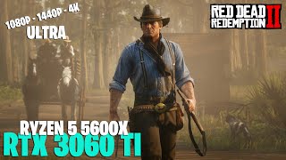 TESTE COM RED DEAD REDEMPTION 2  1080P1440P4K  RTX 3060 TI  5600X [upl. by Dickey858]