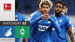 TSG Hoffenheim  SV Werder Bremen  40  Highlights  Matchday 22 – Bundesliga 202021 [upl. by Leasa]