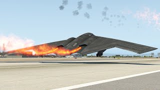 USA Bomber Aircraft Insane Takeoff With Fire Engine XP11 [upl. by Eam128]