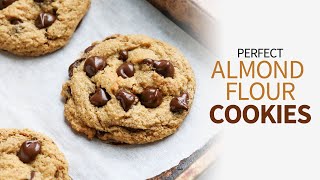 Almond Flour Cookies  glutenfree chocolate chip cookies [upl. by Sihunn]