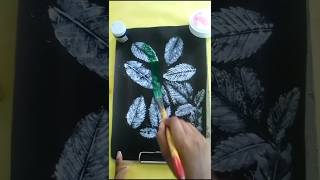 Cosmic Leaves Painting Lets Paint From Leaves painting ytshorts [upl. by Alain]