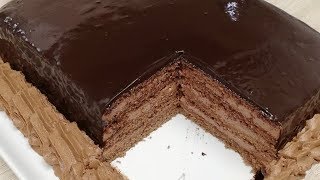 GÂTEAU MULTI COUCHE AU CHOCOLAT FACILE CUISINE RAPIDE [upl. by Airdnaxela]