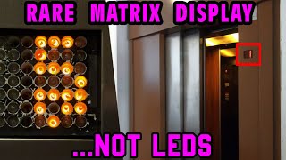 RARE DOTMATRIX display  but these are NOT LEDs Otis motor room [upl. by Htebasile]