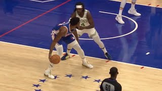 Jrue Holiday defense on Joel Embiid Offball included  11823 [upl. by Ebsen262]