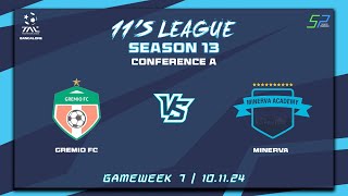 TAL BLR  11s  Season 13  Con A  Game Week 7  Gremio FC vs Minerva FC 101124 [upl. by Nohsyt197]