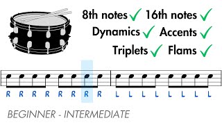 10Minute Snare Drum Warm Up [upl. by Ecinehs]