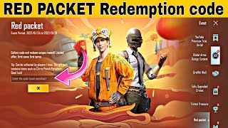 Red packet event pubg  red packet redeem codes event  get free permanent parachute skin [upl. by Neilson]