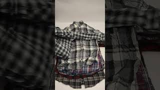 Recycle Export Flannel Shirts A110420621 50 pcs 36 lbs Wholesale at Tiedemann Globe [upl. by Breh277]