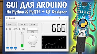 Управляем Arduino с компьютера Python  PyQt5 [upl. by Snook100]