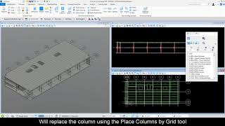 AECOsim CONNECT  Sample Video 11  Place Columns by Grids [upl. by Cordula]