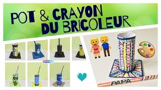 POT ET CRAYON DU BRICOLEUR  FÊTE DES PÈRES  ATELIER PEINTURE ENFANT 🎨 SABCREATIONS [upl. by Rock56]