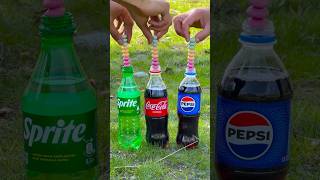 CocaCola vs Pepsi Sprite with Mentos The Finale 😱🔥 experiment cokevsmentos [upl. by Ikcim]