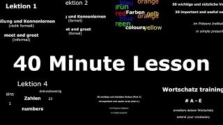 Learn German Common Phrases 30 Important Verbs amp Core Vocabulary A  E 40 Minute Lesson [upl. by Scrogan843]