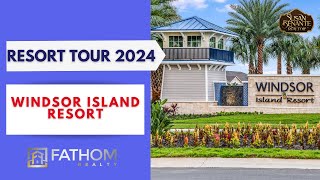 Windsor Island Resort Amenities Resort Tour 2024 Clubhouse Water Park [upl. by Lahpos]