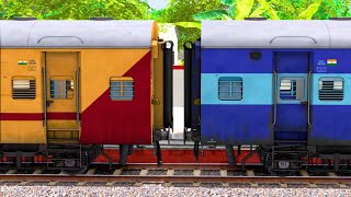 ICF UTKRISHT COUPLING ICF BLUE COACH TRAIN  BUMPY RAILROAD  RAILWORK  RAILSIM  TRAIN SIMULATOR [upl. by Bertram]