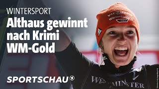 Skispringen Katharina Althaus gewinnt WMGold  Sportschau [upl. by Ahtan]