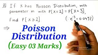 Poisson Distribution  Probability  03 Marks  HSC 12th Commerce [upl. by Puklich]