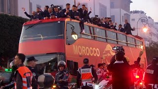 Morocco return home to HEROS WELCOME after HISTORIC World Cup [upl. by Tlihcox]