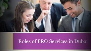 Roles of PRO Services in Dubai [upl. by Araec845]