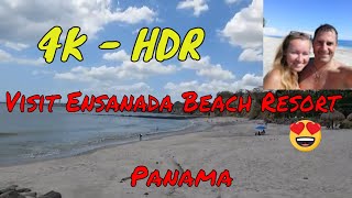 4K Explore visit Ensenada Beach Resort San Carlos Panama Walk and driving Tour Pacific Coast [upl. by Akapol]