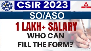 CSIR Recruitment 2023 Salary  CSIR Form Fill UP 2023 [upl. by Bethina]