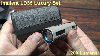 Imalent LD35 Luxury Flashlight Set Review 1200 Lumens OLED Display Luminus SFT25RWES LED [upl. by Cleveland]