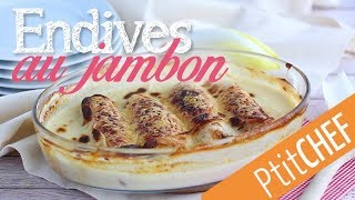 Recette dendives au jambon gratinées  Ptitchefcom [upl. by Valery]