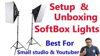 Hindi  How to Set Up Softbox Lighting Kit [upl. by Gans]