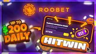 ROOBET PROMO CODE HITWIN FREE 200 DAILY BONUS roobet promo code 2024 [upl. by Uoliram]