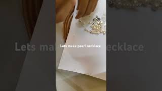 Diy pearl necklace diyjewellerymakingathome [upl. by Gnud]