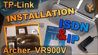 TPLink Archer VR900V Verkabelung amp Einrichtung am ISDN und IPAnschluss DSLVDSL mit Telefonie [upl. by Lemire]