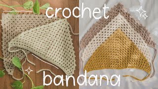 EASY Crochet Granny Triangle Bandana  Hayhay Crochet [upl. by Iraam]