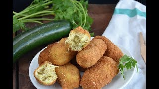 Croquetas de calabacín o zuchini italiano DELICIOSAS [upl. by Holton]