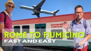 Rome Termini to Fiumicino Airport FCO The Leonardo Express Train [upl. by Ita]