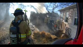 2nd due mutual aided garage fire [upl. by Royall199]